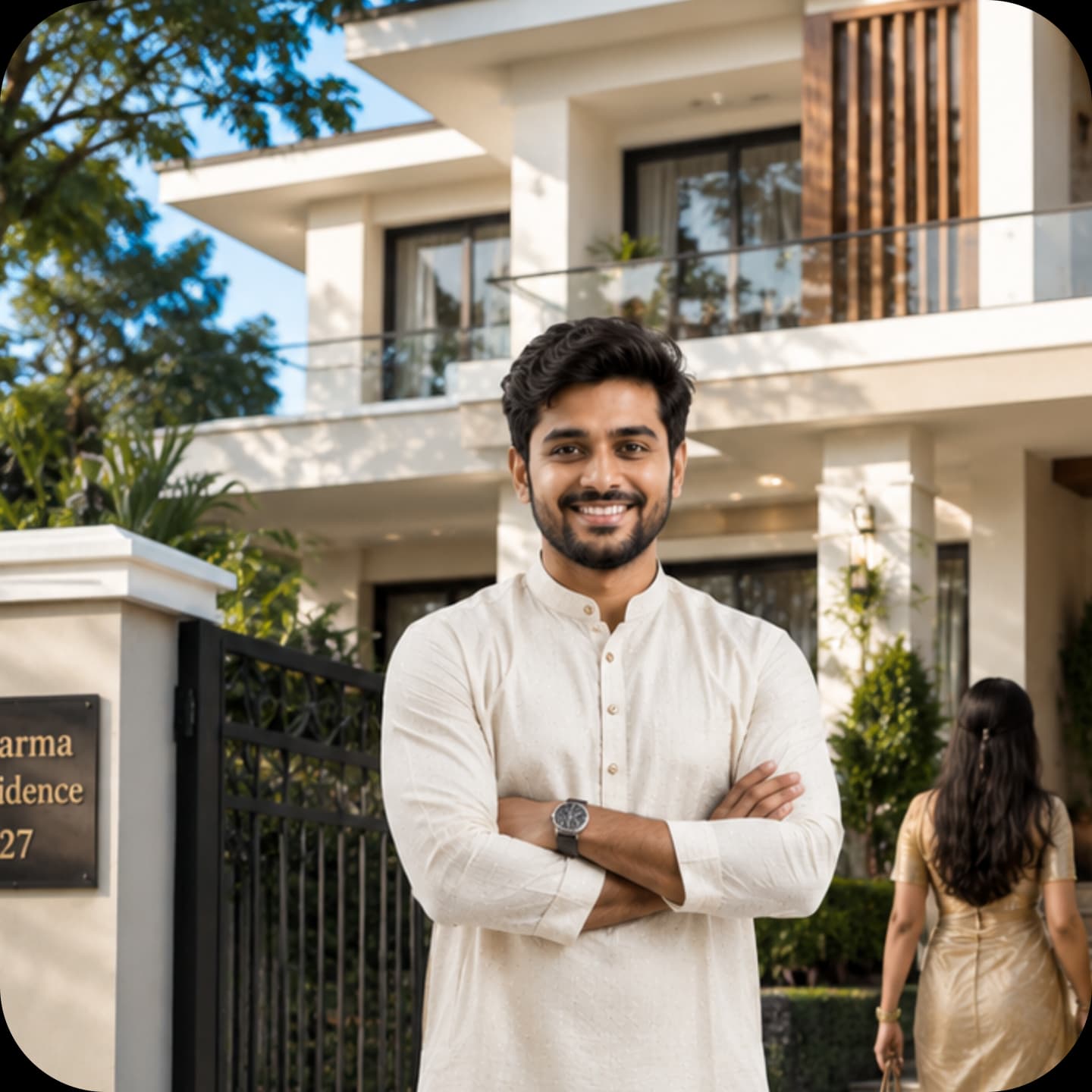 Modern home representing home ownership goals