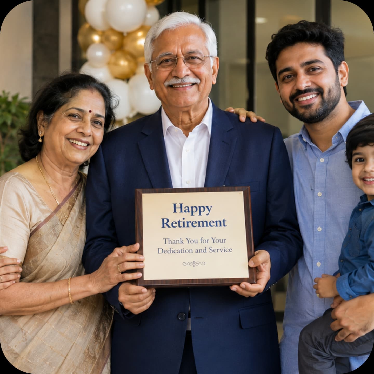 Person celebrating retirement